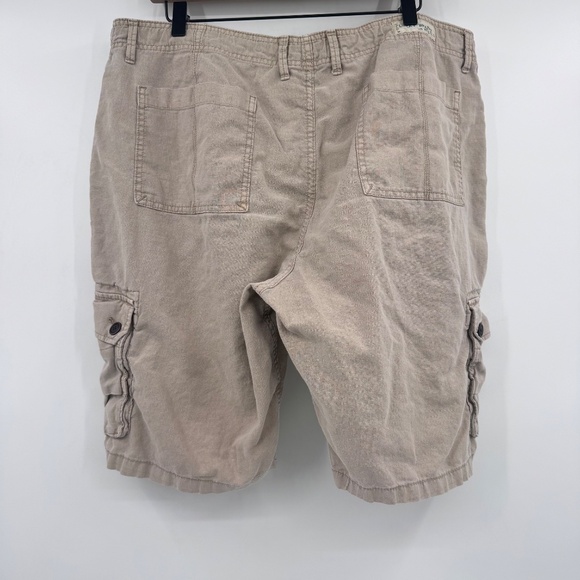 Lucky Brand Shorts Men 38 Beige Cargo Pockets Drawstring Outdoor Beach Khaki Y2K - Picture 5 of 12